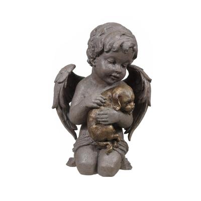 China Modern Wholesale Hot Sale Customized Handmade Cement Angel Cement Figures for sale