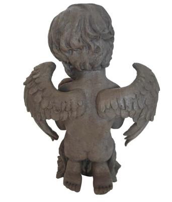 China CustomizedResin Angel Hold Pet Statue For Garden Artificial Decoration for sale