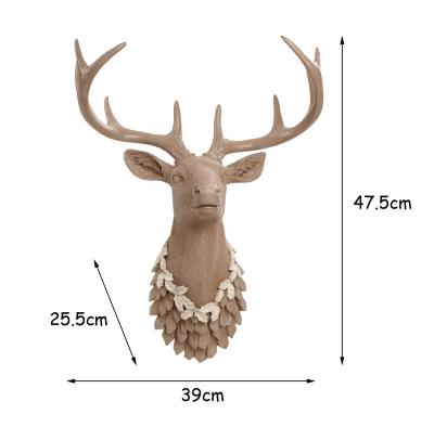 China 2022 Resin Fashion Male Artificial Antler Deer Head Wall Sculpture for sale