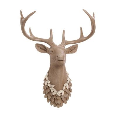 China Beautiful and best-selling resin wall decorations artificial home decorations, the head of the fawn for sale