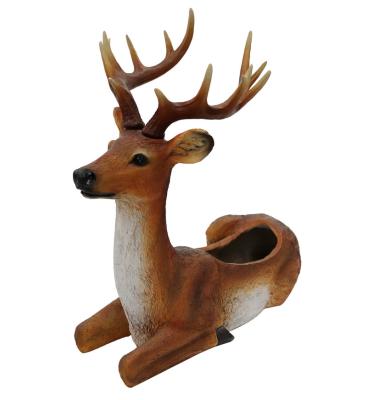 China Modern Wholesale Indoor Bonsai Flowerpot Resin Deer Succulent Planter Pot For Home Decor for sale