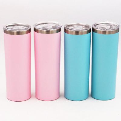 China 20 oz Disposable Stainless Steel Metal Tumbler with Powder Coating, Travel Mugs with Custom Logo for Hot and Cold Drinks for USA Market for sale