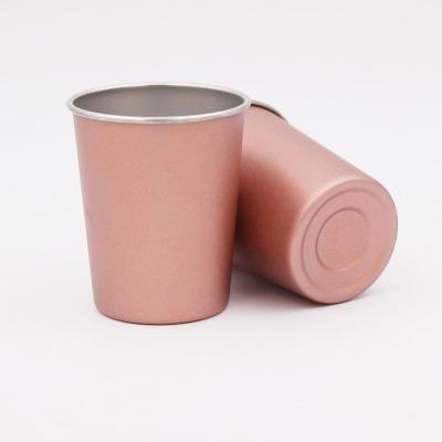 China Kids Stainless Steel Disposable Cups With Silicone Lid Sleeve And Steel Straw For Kids Drinking Tumblers Beer Cups For Adoults for sale