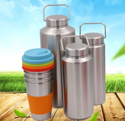 China Stainless Steel Water Bottle With Steel Lid For Sustainable Visit And Outdoor for sale