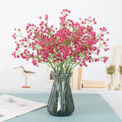 China Plastic+silk Wholesale China Factory Artificial Pink Gypsophila Baby's Breath Flowers Artificial For Decor for sale