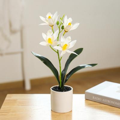 China Plastic Artificial Flower in Pot Fake Flowers Silk Bonsai Long Stem Flower for DIY Wedding Bouquet Home Decoration for sale