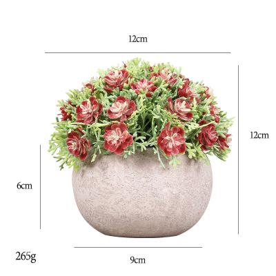 China Plastic Artificial Plants Potted Artificial Potted Grass For Home Office Decor Colorful Fake Plants Plastic Grass Greenery Bathroom for sale