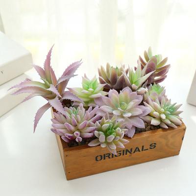 China Potted Succulents New Minimalist Highly Realistic Small Size Artificial Plants For Home Decoration for sale