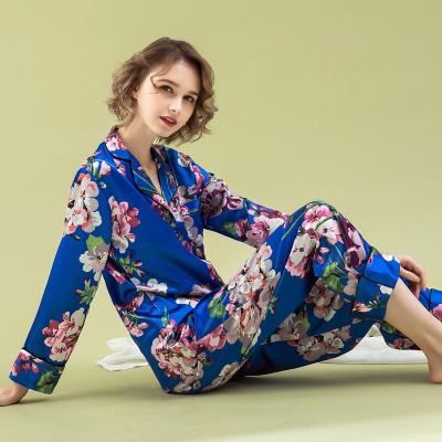 China High Quality QUICK DRY Customized Breathable Sleep Flower Pajamas Sets For Women for sale