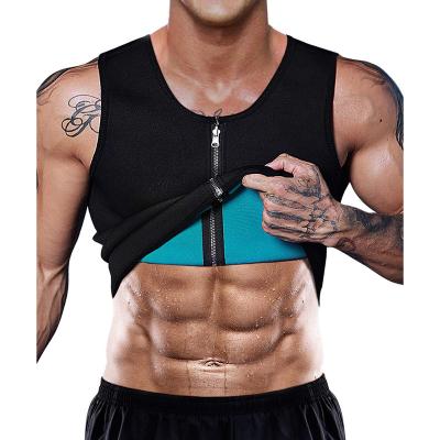 China Breathable Men Zipper Neoprene Sauna Vest Plus Size For Trainer Mens Waist Vest for sale