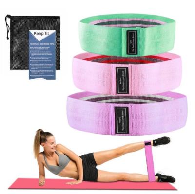 China Anti-Slip Resistance Bands Cotton Blue Red Light Black Latex Fitness Fabric Pink Purple OEM Custom Logo for sale