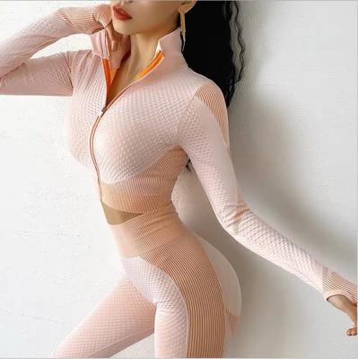 China Breathable High Quality Recycled Active Yoga Wear Ladies Sportswear Plus Size Seamless Yoga Sets for sale