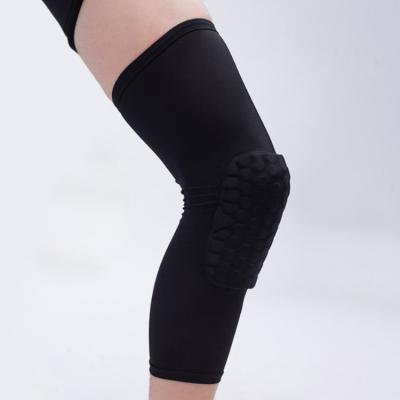 China Comfortable Adjustable Breathable Compression Honeycomb Knee Pad Volleyball Wear Resistant Knee Brace With Low Price for sale