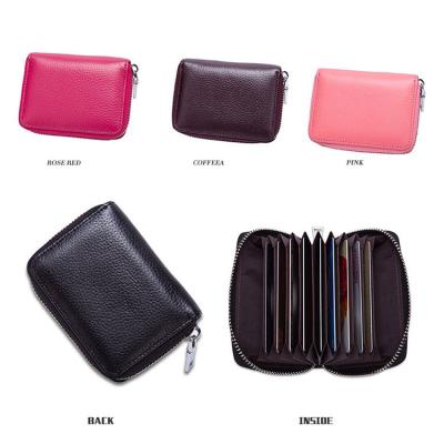 China 2021 new fashion rfid custom multi color card holder wallet leather powerful korean wholesale for sale