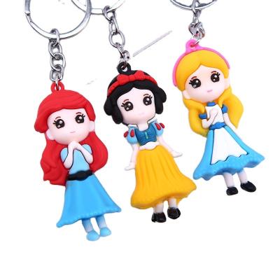 China Cute Anime Cartoon Keychain Leather Keychains Multi-regional Rubber Key Chain for sale