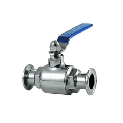 China Stainless Steel General Sanitary Ware Tri Flange Ball Valve With Handle For Water, Oil And Gas for sale