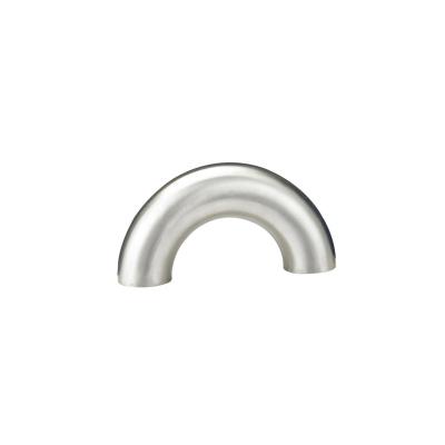 China For Food Stainless Steel Bend Bend Sanitary Pipe Fitting Pipe Line 180 Degree Elbow for sale