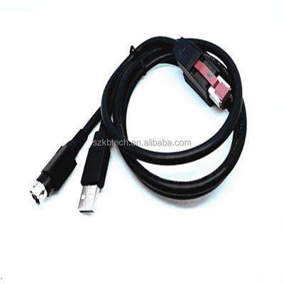 China For IBM printer 24V usb power plug to USB A male and hosiden 3pin din operated usb Y cable for POS system for sale