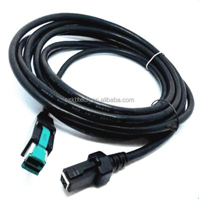 China ForIBM printer 3.8M Black 12V usb pluspower to 2 x 3pin powered USB cable forIBM customer display cable for sale