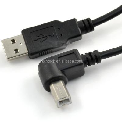 China Data Tansmission USB 2.0 A Male To USB B Left Angled 90 Degree Male Printer Scanner HD Cable for sale