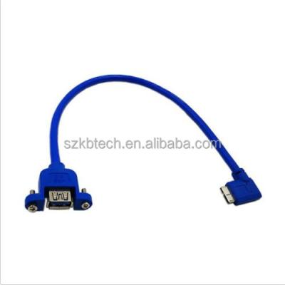 China Data Transmission Panel Mount USB 3.0 A Female To B Micro USB Male Rectangle Cable for sale