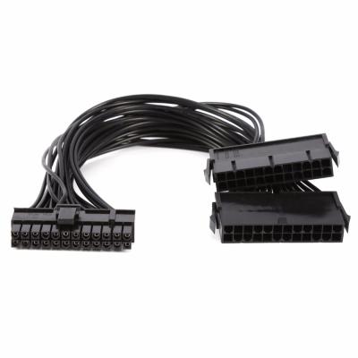 China PSU Adapter ATX Power Supply Cable Connector Transmission 24 Pin Mining Dual data for mine 30cm 20+4pin for sale