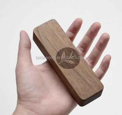 China Portable Black Walnut Handmade Wooden Tea Carry Gift Box for sale