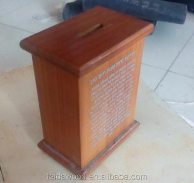 China Wooden art telephone booth /money box /money saving box for sale