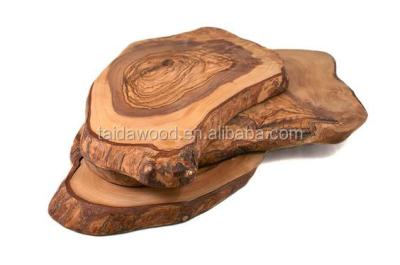 China Pebble Olive Wood Rustic Serving Board for sale