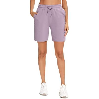 China Antibacterial Women's Bermuda High-Waisted Athletic Shorts Shorts Long Running Yoga Lounge Workout With Pockets for sale