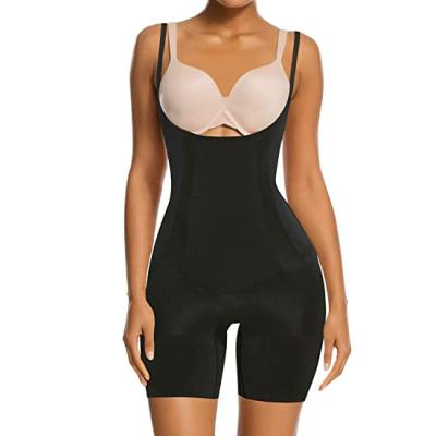 China Breathable Tummy Control Shapewear For Women Fajas Thigh Shaper Body Seamless Open Bust Mid Jumpsuit Shorts Butt Lifter Thigh Slimmer for sale