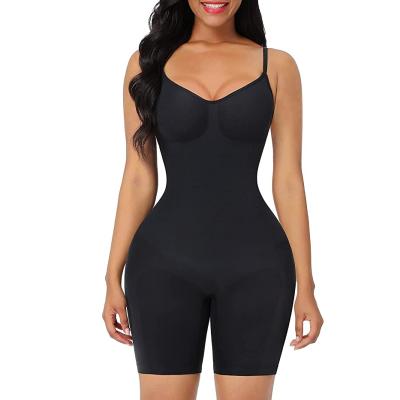 China Breathable Slimmer Open Bust Shapewear Tummy Control Body Shaper Jumpsuit Push Up Butt Thigh Shaper Mid Body Shaper Thigh Shorts for sale