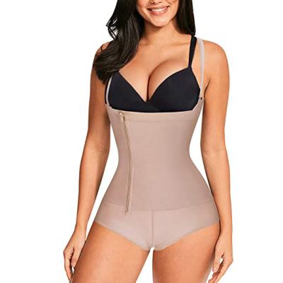 China Breathable Bodysuit Slim Full Body Zipper Shapewear Tummy Control Corset Lifter Thigh High Waist Trainer Latex Bodysuit Women Slimmer Catsuit for sale