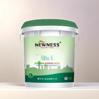 China Brush Applied Waterborne Interior Wall Paint in White for Eco Hospitals Mildew Proof for sale