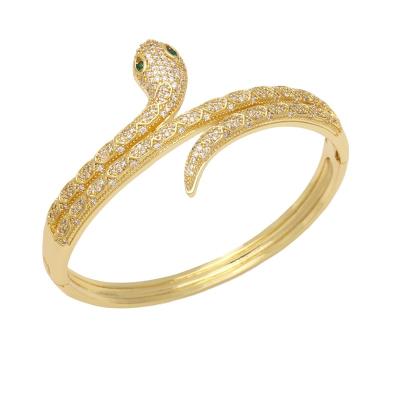 China FASHIONABLE Wholesale Fashion Micro Zircon Factory Price Luxury Adjustable Snake,Tiger,Leopard Adjustable Bangle Bracelet for sale