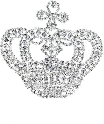 China Flatback 3d rhinestone lace crown applique for sale