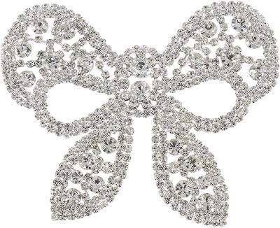 China Flatback Crystal Rhinestone Shoulder Necklace Butterfly Shape Applique for sale