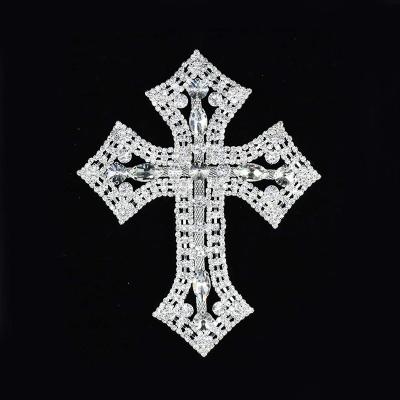 China Flatback Rhinestone Cross Trims Crystal Sconce for sale