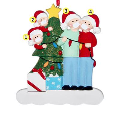 China festival & Party Stuff Family Members Call Ornament Kit Christmas Tree Creative Gift Santa Christmas Item Party Christmas Decoration for sale