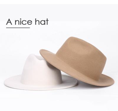 China Custom 100% Australian handmade wool elegant women vintage picture hard flat wide brim women felt felt hat hatsHot sale products for sale