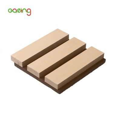 China Modern Polyester Fiber Pet Soundproof Wooden Slatted Acoustic Panel (quel sapp +86-13246311860) for sale