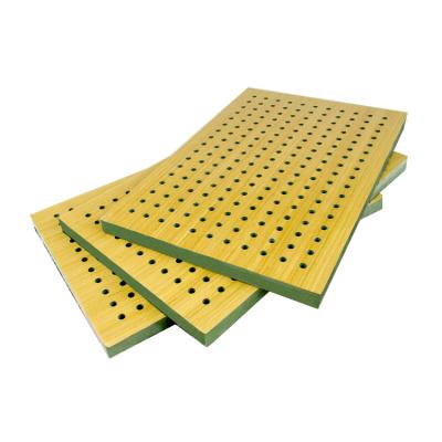 China Modern Factory Sound Insulation Ceiling Materials Fireproof Wooden Perforated Wooden Acoustic Panels For Ceiling Tiles for sale