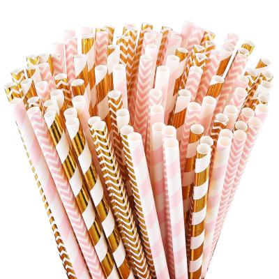 China Disposable Waterproof Eco-Friendly Biodegradable Paper Straw for Juices, Shakes for sale