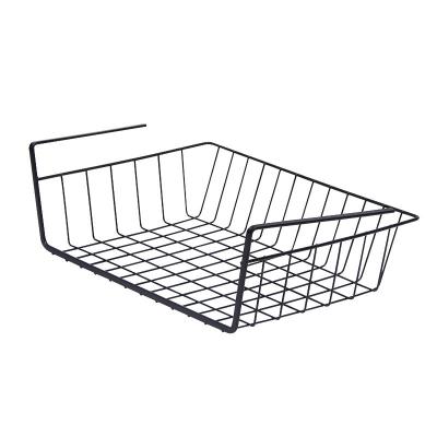 China New-fashion Kitchen Basket Iron Art Single Layer Stackable Storage Hanging Shelf Basket For Buffet for sale