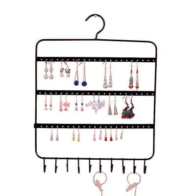 China New-fashion Simple Wall Household Storage Earrings Holder Necklace Earrings Hanging Jewelry Holder Key Holder for sale