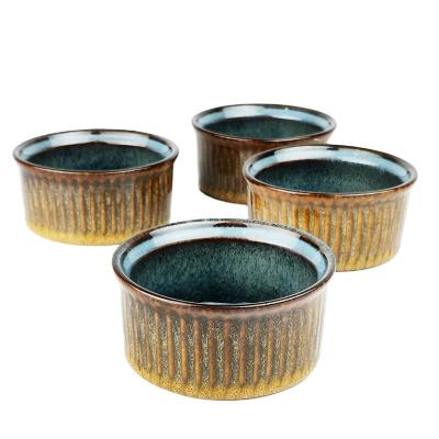 China Wholesale Disposable Stoneware Oven Set Cake Mold Safe Baking Ceramic Ramekin for sale