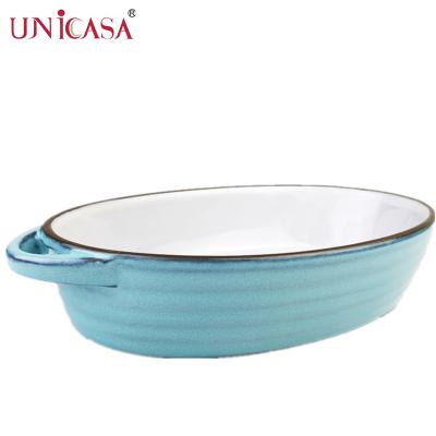 China Newly Ceramic Oval Baker Ceramic Bakeware Viable For Kitchenware for sale