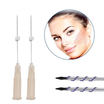 China Easy To Use Beauty Pdo Products Face Lifting Needle 27g 38mm Tornado Screw for sale