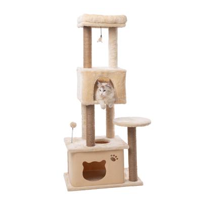 China Sustainable Attractive Design Cat Furniture Cat Tree Cat Multilevel Housings for sale