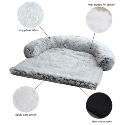 China Hot Selling Breathable Dog Mat Sofa Plush Pet Fleece Sofa Bed for sale